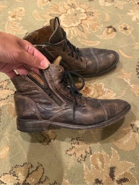 ⭐️⭐️Bed Stu Cobbler Series brown leather lace up booties